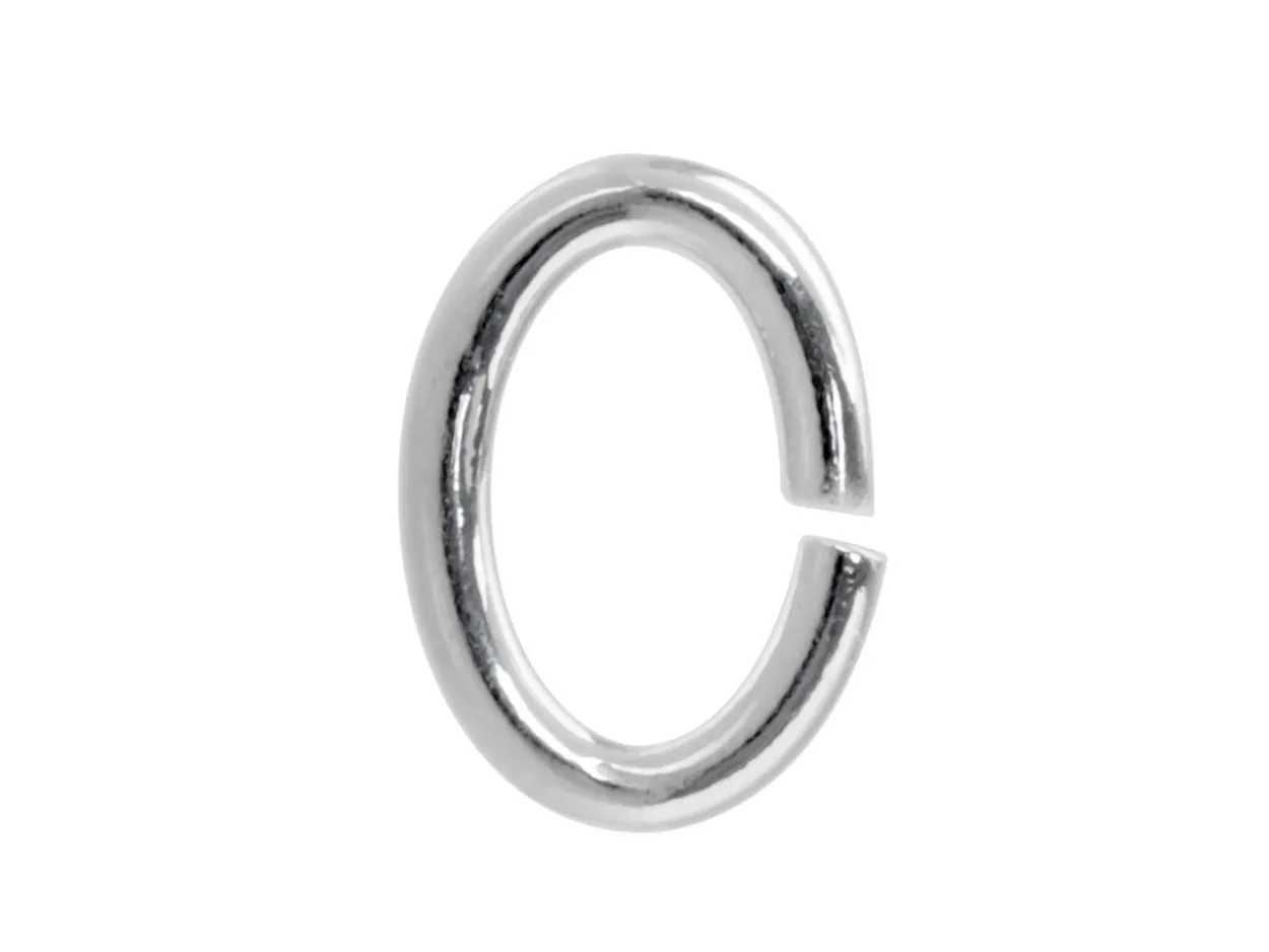 Sterling Silver Open Jump Ring Oval 10mm, Pack of 10