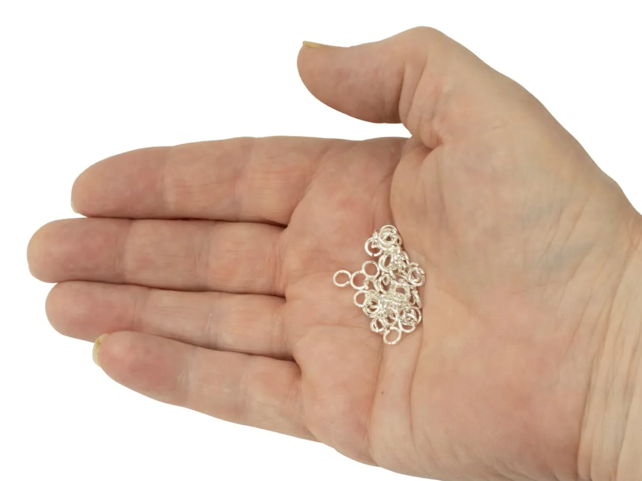 Sterling Silver Open Jump Ring Light 5mm Pack of 50