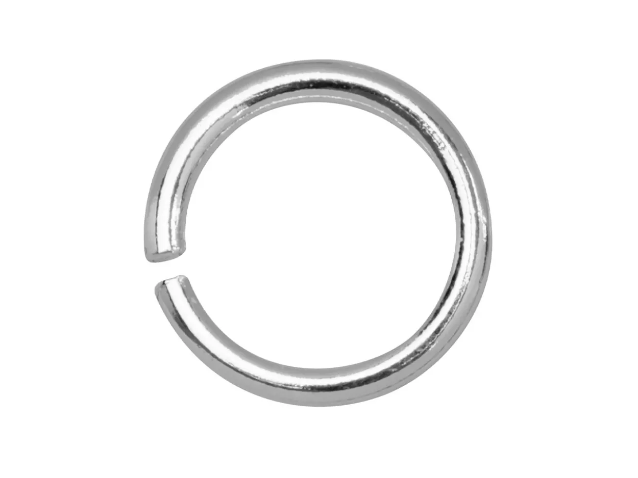 Sterling Silver Open Jump Ring Light 6mm Pack of 10