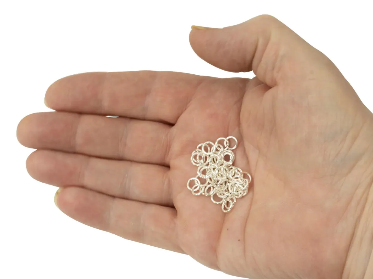 Sterling Silver Open Jump Ring Light 6mm Pack of 50