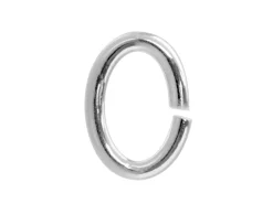 Sterling Silver Open Jump Ring Oval 9mm, Pack of 10