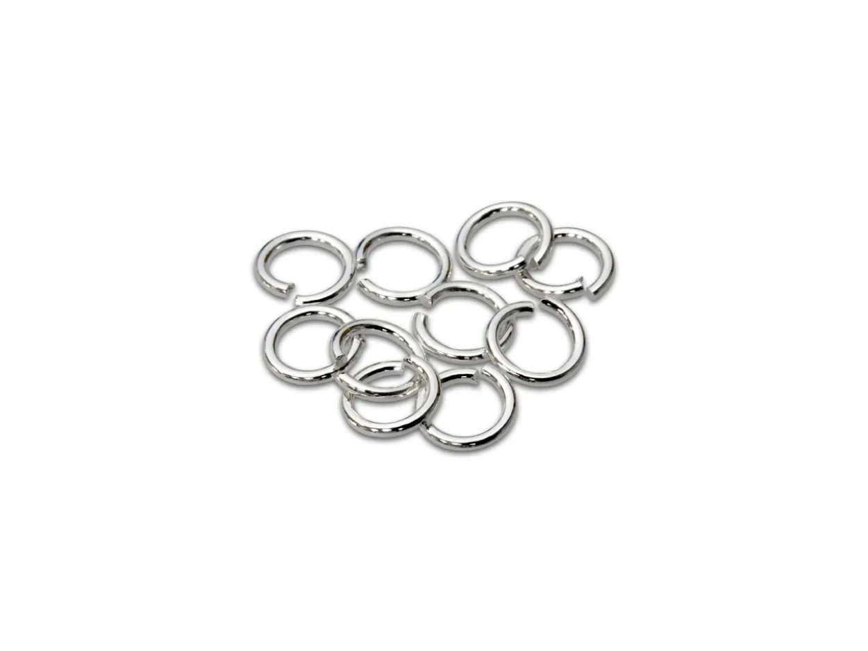 Sterling Silver Open Jump Ring Light 4mm Pack of 10