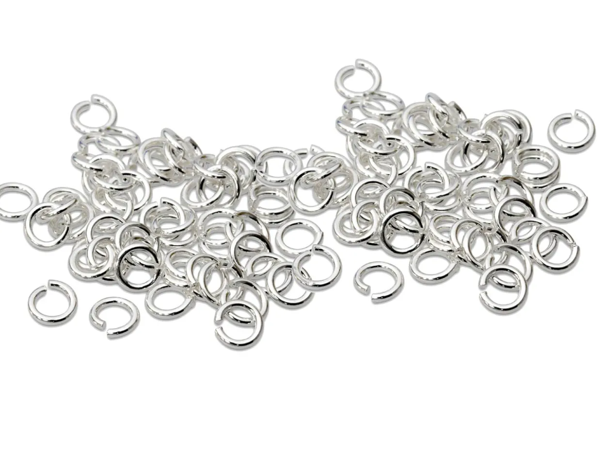 Sterling Silver Open Jump Ring Heavy 4mm Pack of 100