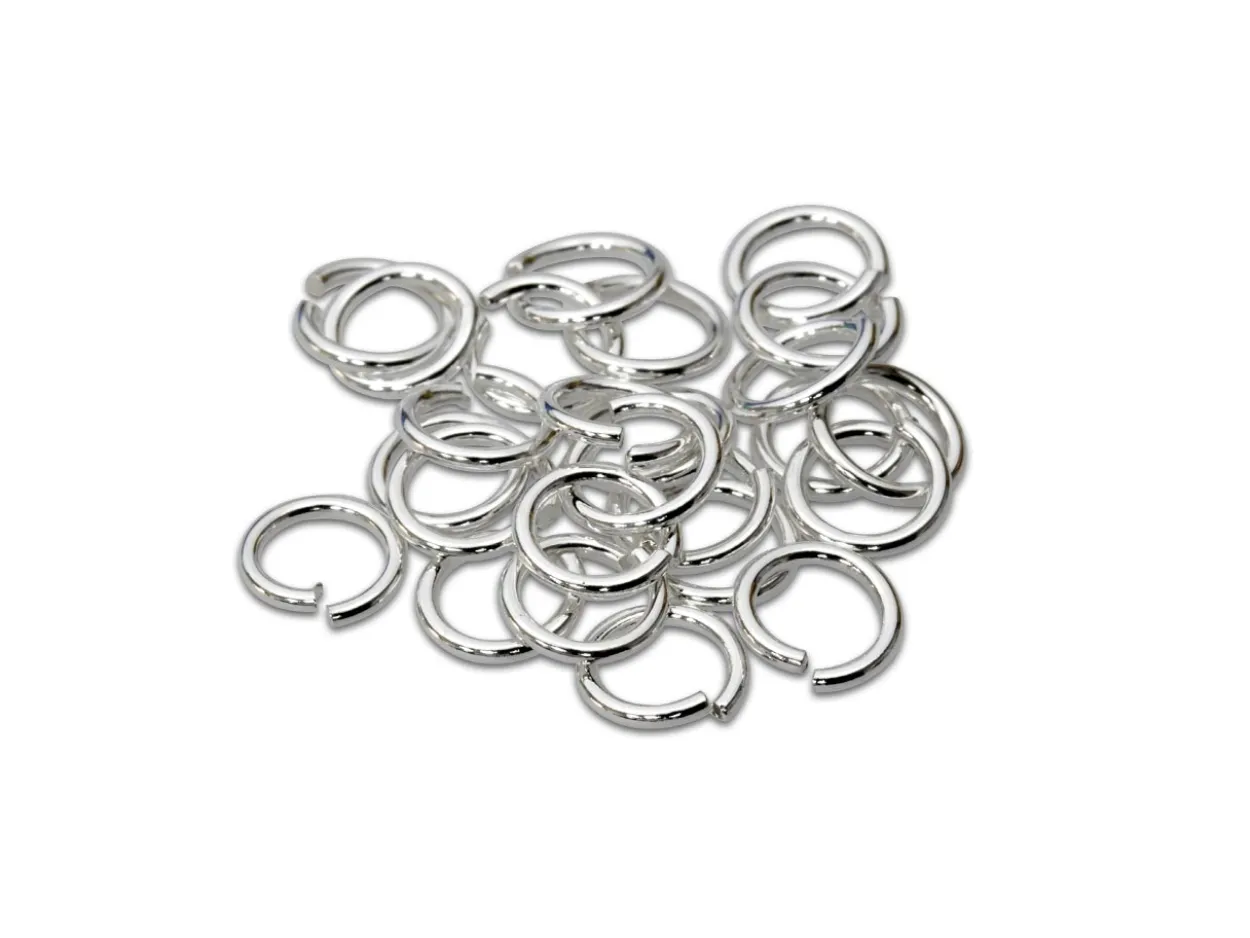 Sterling Silver Open Jump Ring Light 5mm Pack of 25