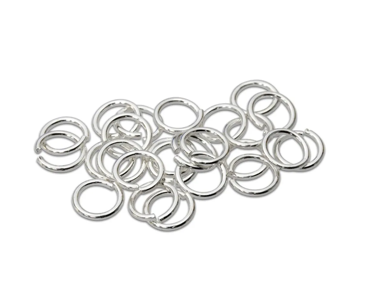 Sterling Silver Open Jump Ring Light 6mm Pack of 25