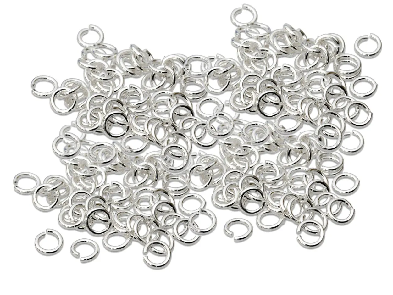 Sterling Silver Open Jump Ring Heavy 4mm Pack of 200