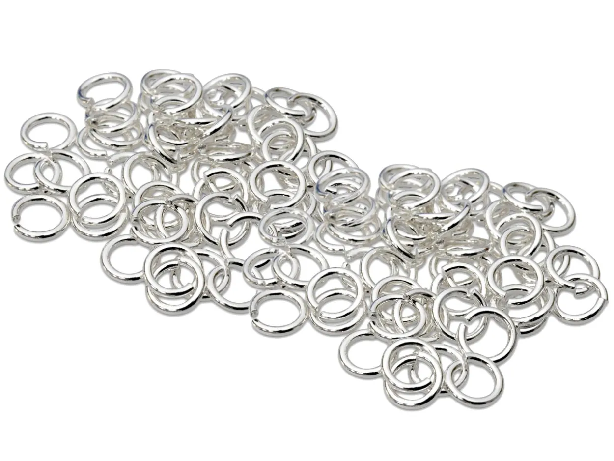 Sterling Silver Open Jump Ring Heavy 6mm Pack of 100