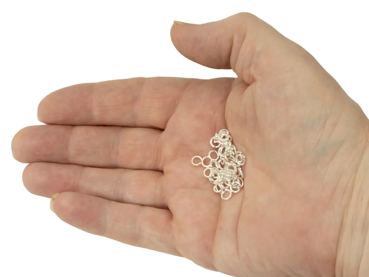 Sterling Silver Open Jump Ring Light 5mm Pack of 100