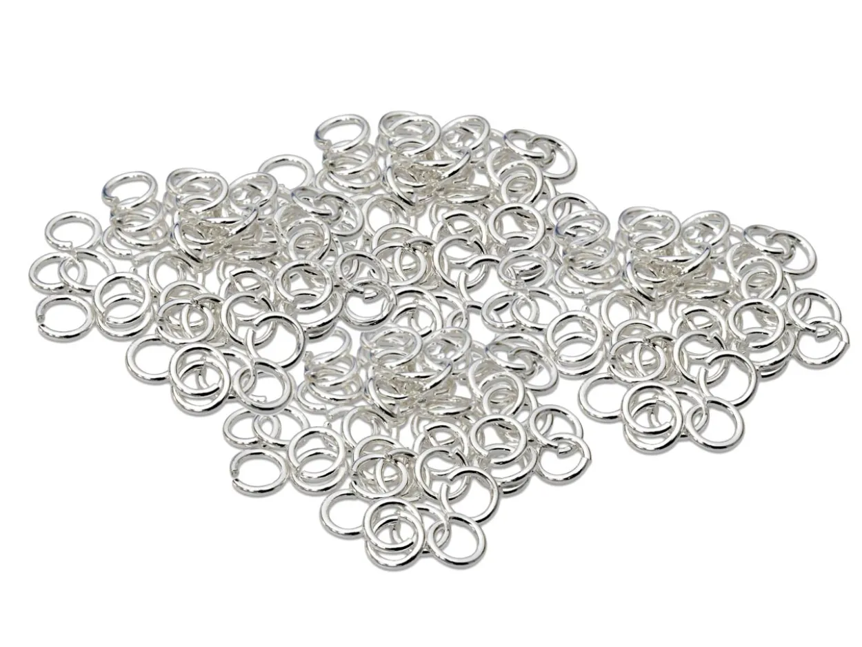 Sterling Silver Open Jump Ring Heavy 6mm Pack of 200