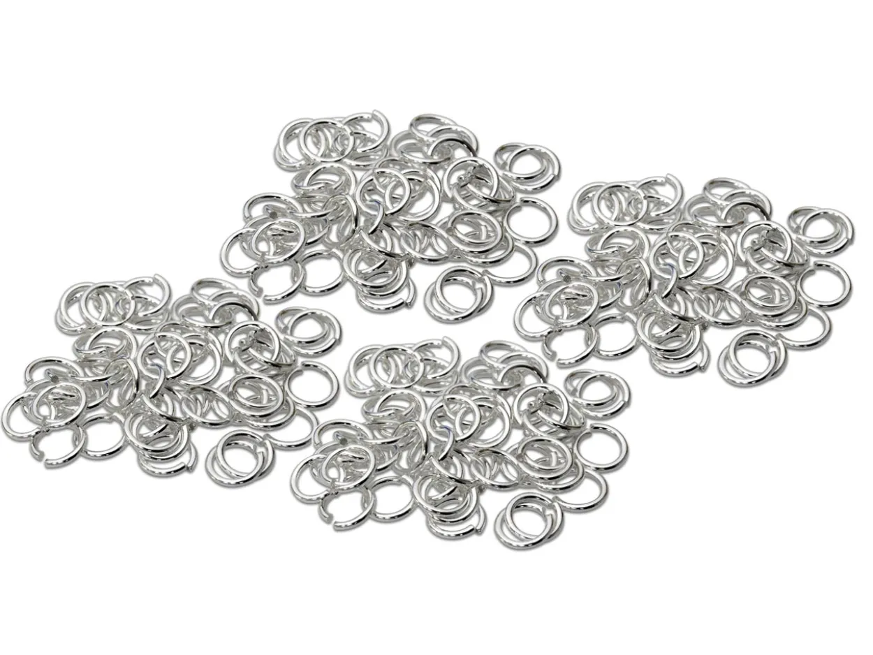 Sterling Silver Open Jump Ring Light 5mm Pack of 200