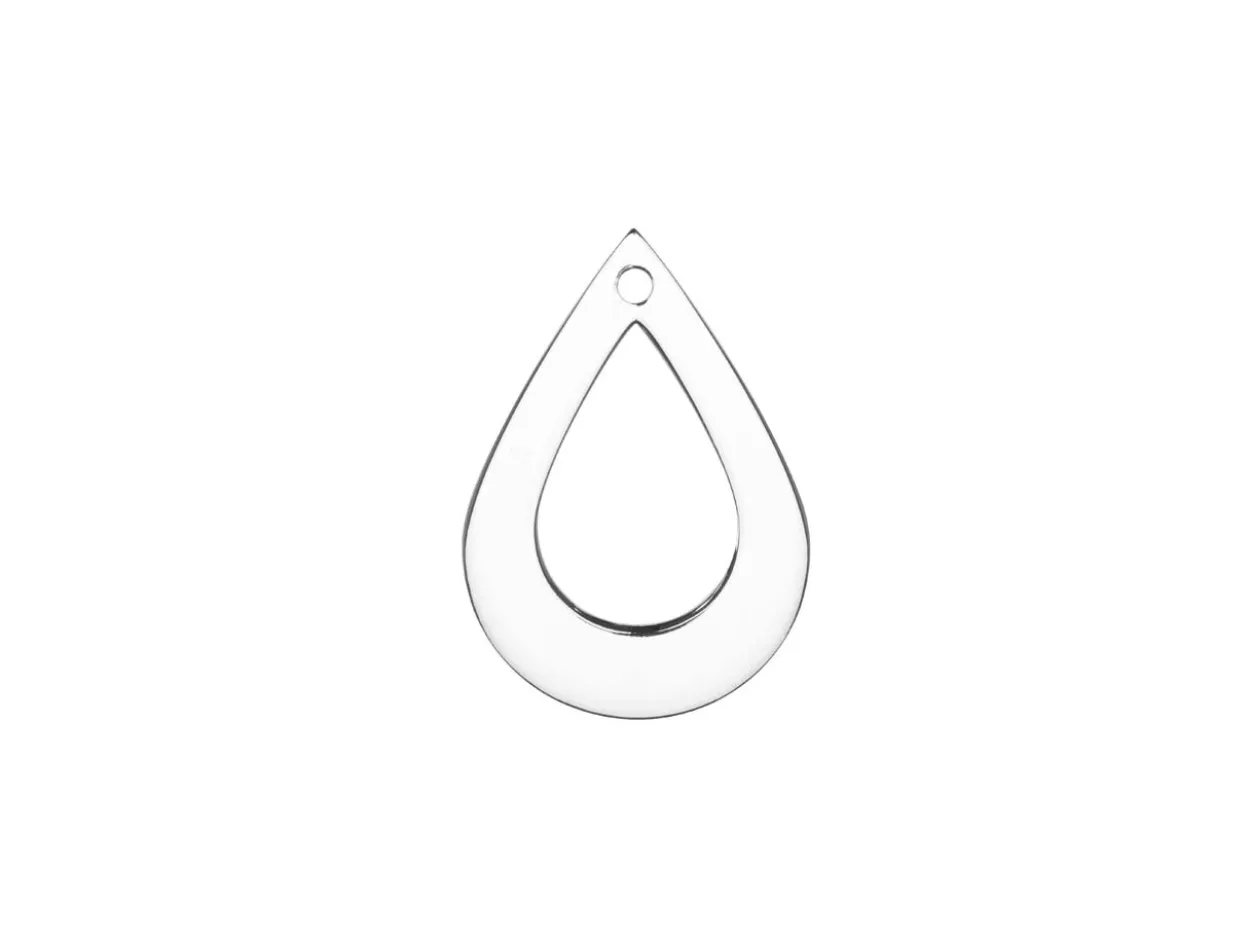 Sterling Silver Open Teardrop 15x20mm Stamping Blank