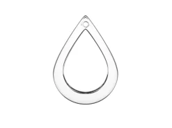 Sterling Silver Open Teardrop 20x27mm Stamping Blank
