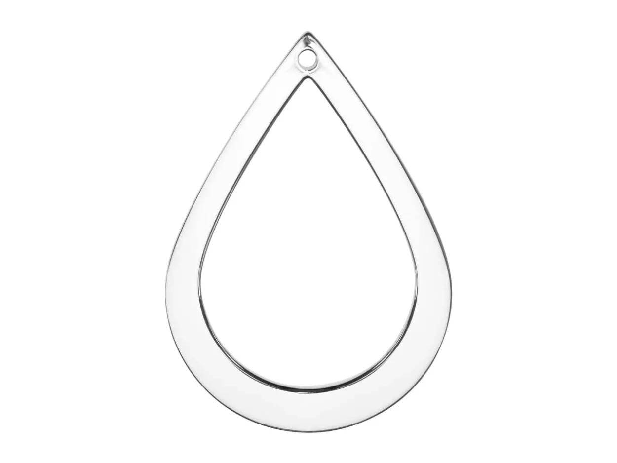 Sterling Silver Open Teardrop 25x35mm Stamping Blank