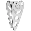 Sterling Silver Ornate Singular Pendant Bail With Peg, 12.5 X 6.5mm