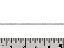 Sterling Silver Oval And Rondelle Beaded Wire 1.55mm