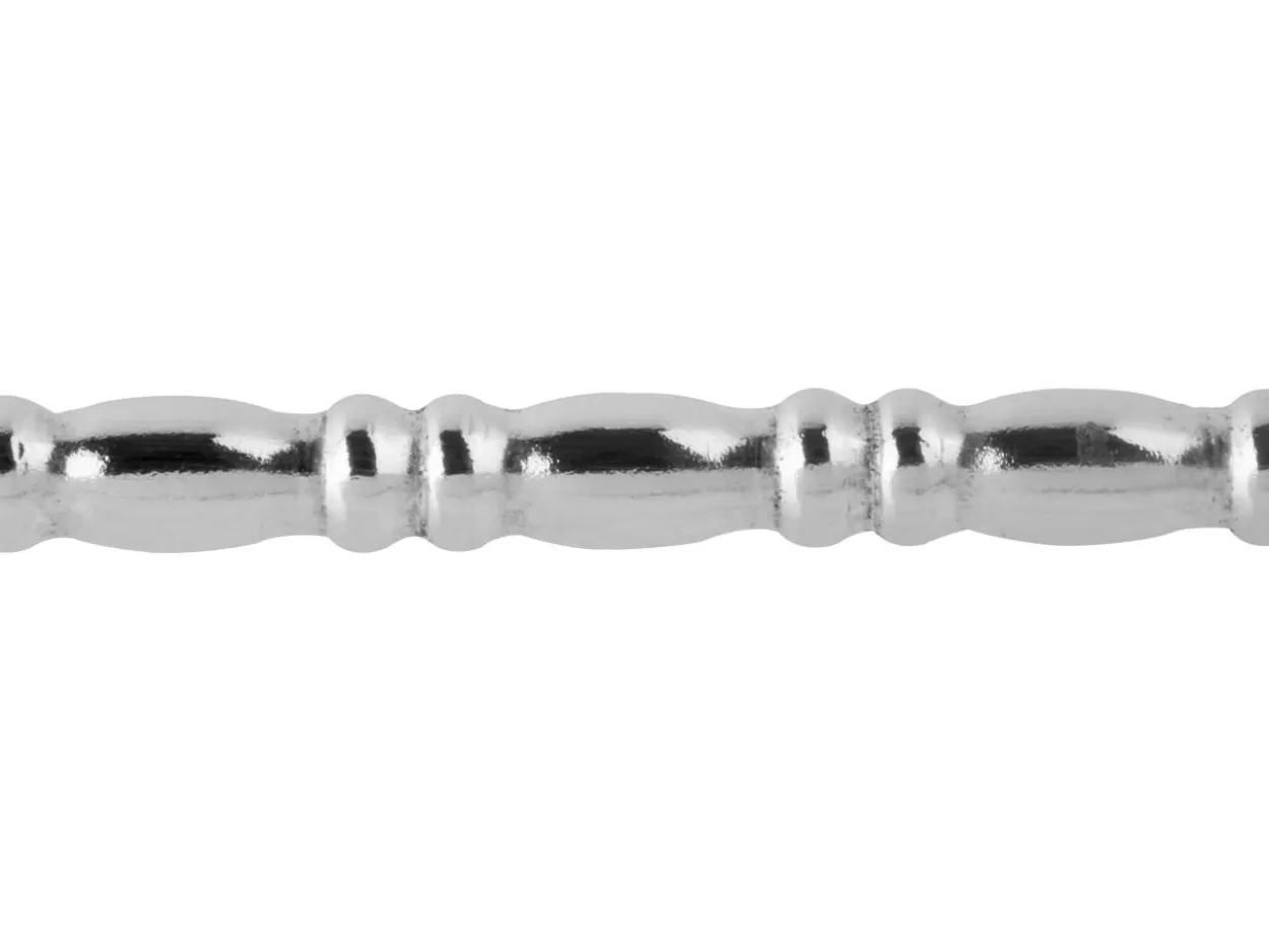 Sterling Silver Oval And Rondelle Beaded Wire 2.0mm
