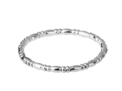 Sterling Silver Oval And Rondelle Beaded Wire 1.0mm