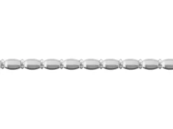 Sterling Silver Oval And Rondelle Beaded Wire 3.5mm