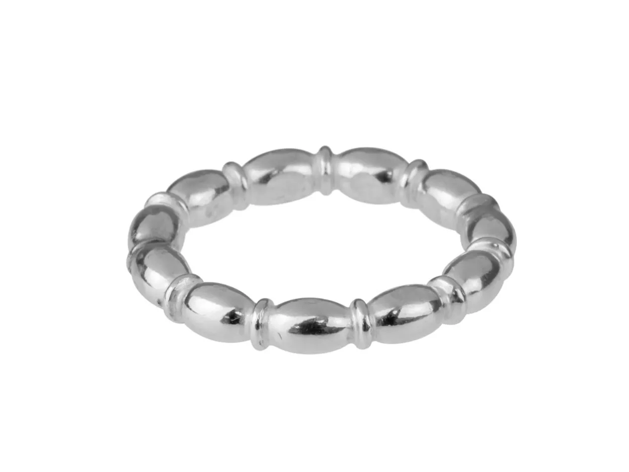 Sterling Silver Oval And Rondelle Beaded Wire 3.5mm