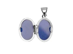 Sterling Silver Oval Butterfly Locket 10x8mm