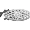 Sterling Silver Oval Filigree Clasp 15mm X 6mm