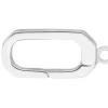 Sterling Silver Oval Spring Gate Clasp With Ring 6x9mm