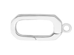 Sterling Silver Oval Spring Gate Clasp With Ring 6x12mm