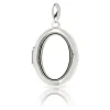 Sterling Silver Oval Window Locket For Holding Precious Items, 21x16mm
