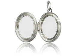 Sterling Silver Oval Window Locket For Holding Precious Items, 21x16mm