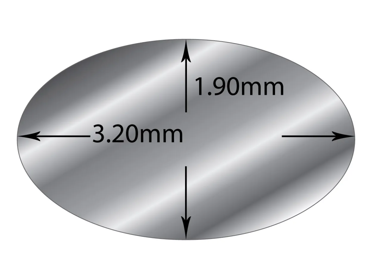 Sterling Silver Oval Wire 3.2mm X 1.9mm Fully Annealed, 100% Recycled Silver