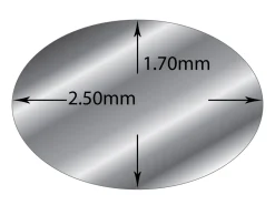 Sterling Silver Oval Wire 2.5mm X 1.7mm Fully Annealed, 100% Recycled Silver