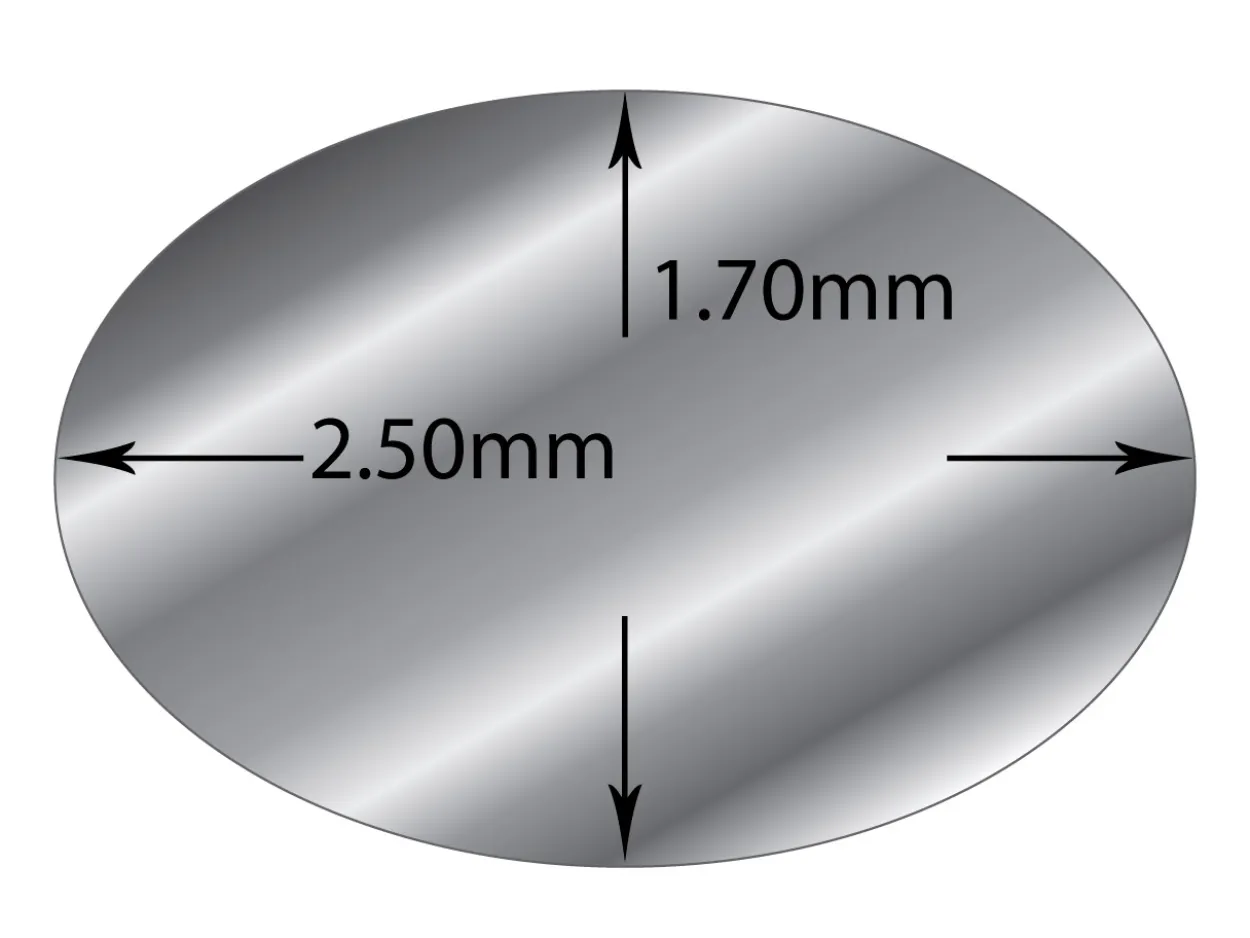 Sterling Silver Oval Wire 2.5mm X 1.7mm Fully Annealed, 100% Recycled Silver