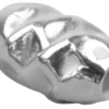 Sterling Silver Oval 5x8mm 2 Hole Beads Hammered Texture Pack of 10
