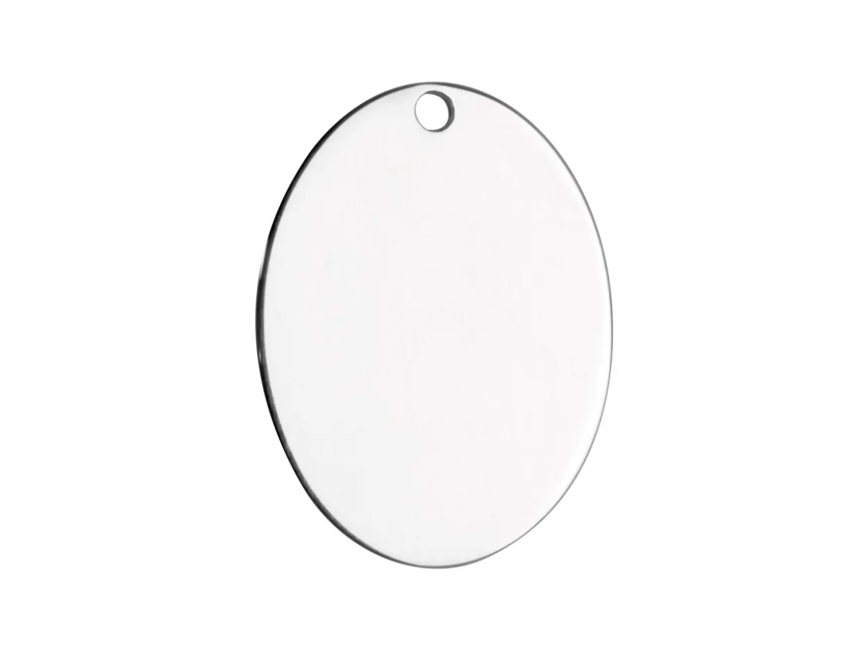 Sterling Silver Oval 20x15mm Stamping Blank Pack of 3