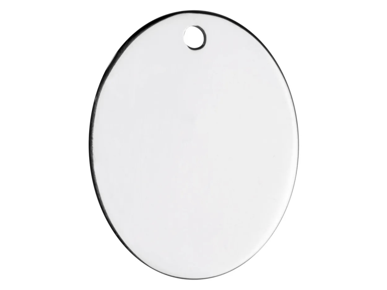 Sterling Silver Oval 25x20mm Stamping Blank
