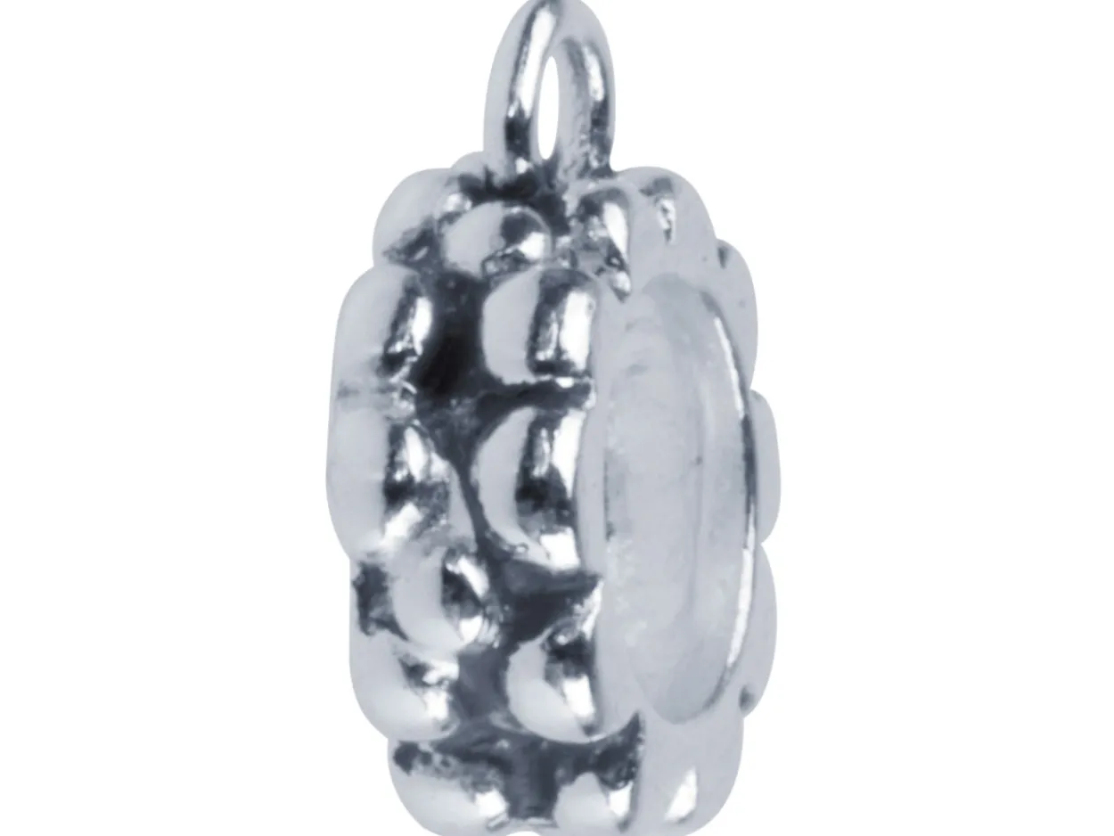 Sterling Silver Oxidised Bumps With Loop Charm Bead