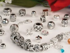 Sterling Silver Oxidised Bumps With Loop Charm Bead