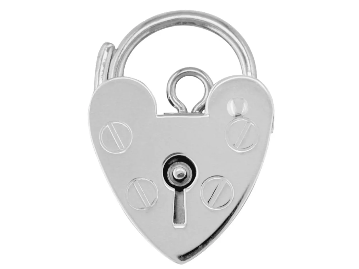Sterling Silver Padlock Plain 15mm