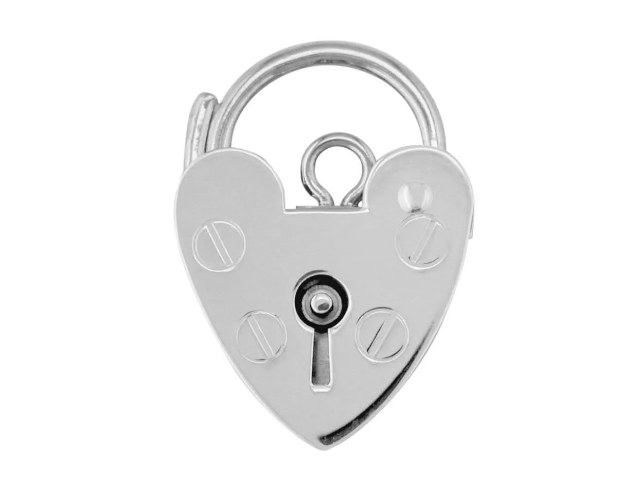 Sterling Silver Padlock Plain 13mm