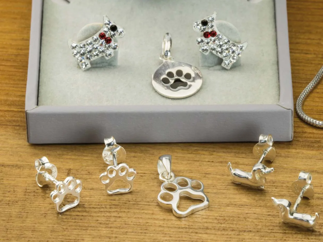 Sterling Silver Paw Design Pendant