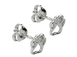 Sterling Silver Paw Design Stud Earrings