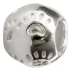 Sterling Silver Paw Print Charm Bead