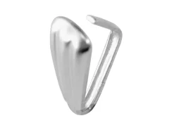 Sterling Silver Pendant Bails, Pack of 10, Fluted, Small, 630, 100% Recycled Silver