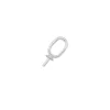 Sterling Silver Pendant Cup 4mm With Oval Ring