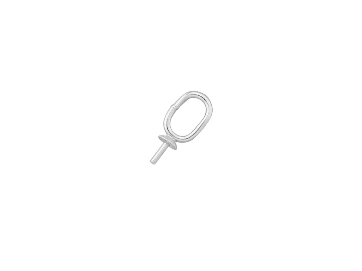 Sterling Silver Pendant Cup 2mm With Oval Ring