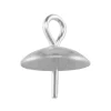 Sterling Silver Pendant Cups 4mm, Pack of 10, 645