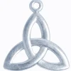 Sterling Silver Pendant De1205 0.80mm Embossed, Pierced Celtic Knot Solid 13mm X 12mm, 100% Recycled Silver