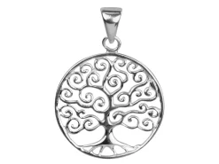 Sterling Silver Pendant Tree Of Life Contemporary Design