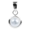 Sterling Silver Pendant White Fresh Water Button Pearl