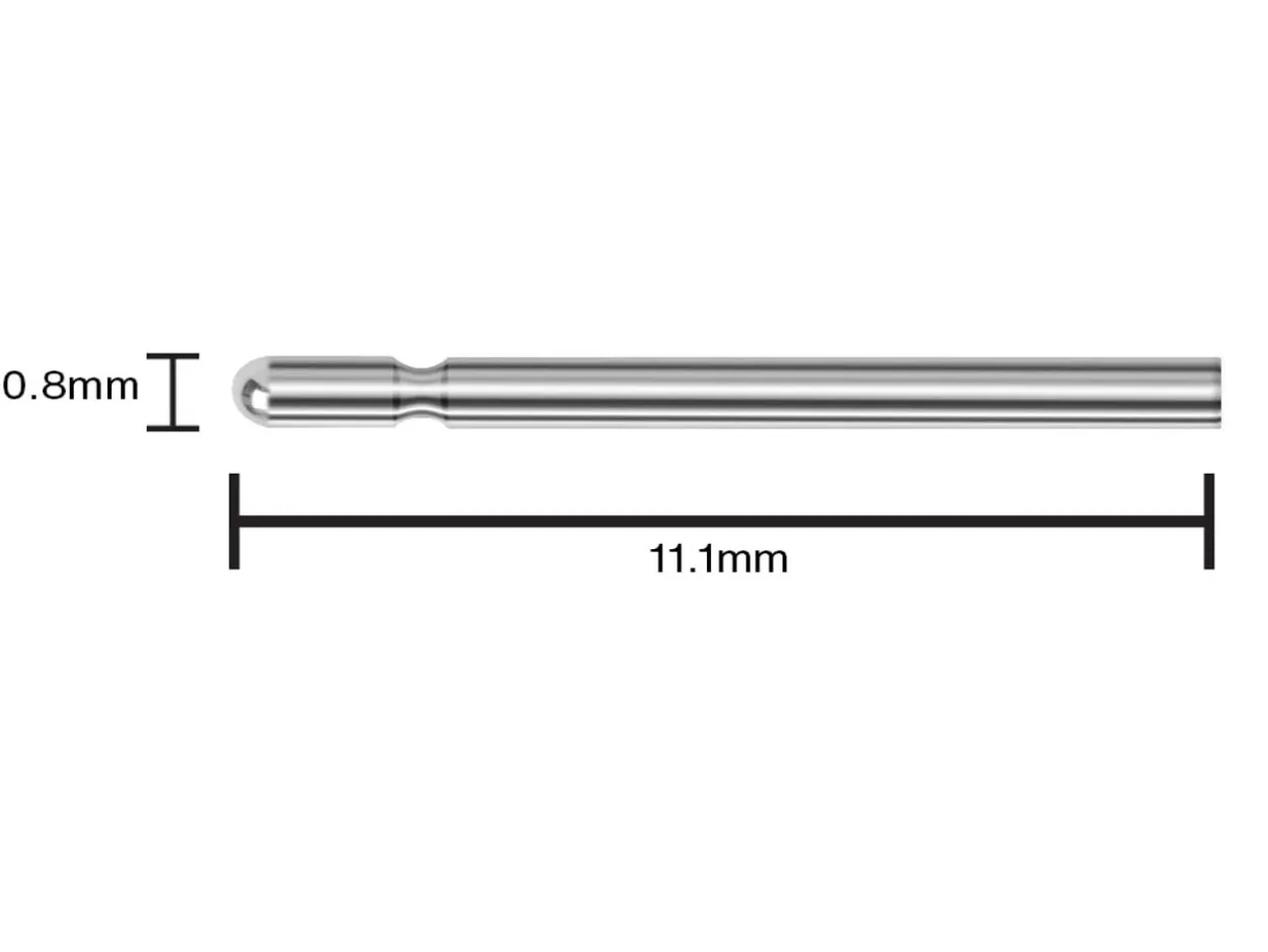 Sterling Silver Pin 11.1mm X 0.8mm, Pack of 20, 7/16" Ear Pin, 100% Recycled Silver